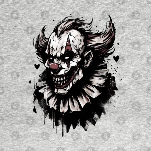 Scary clown head horror by Evgmerk